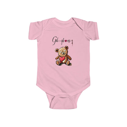 Cute Baby Bodysuit with Teddy Bear Design, Gift for New Parents, Infant Clothing, Baby Shower Gift, Adorable Baby Outfit