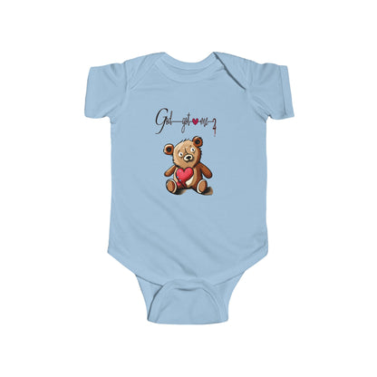 Cute Baby Bodysuit with Teddy Bear Design, Gift for New Parents, Infant Clothing, Baby Shower Gift, Adorable Baby Outfit