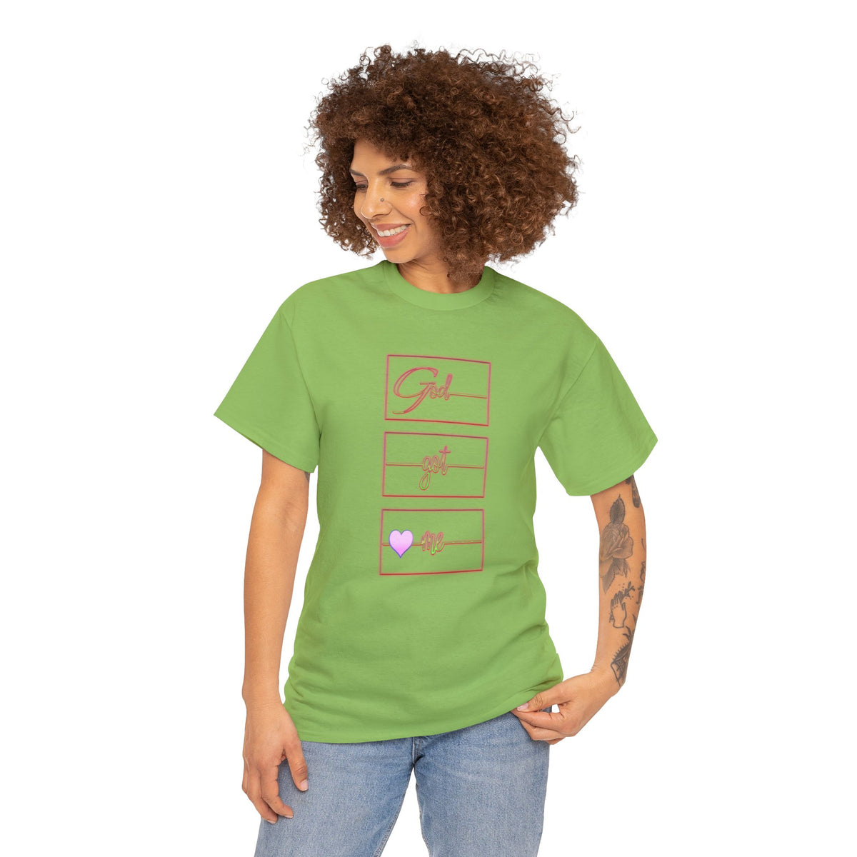 God Got Me Heavy Cotton T-shirt