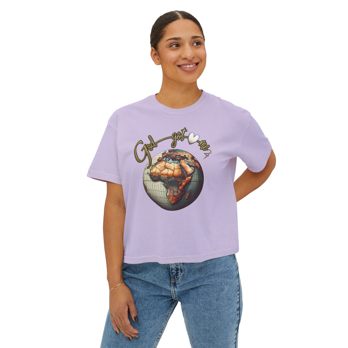 Boxy Tee - Godgotme2 Globe Design
