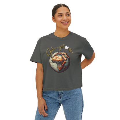 Boxy Tee - Godgotme2 Globe Design