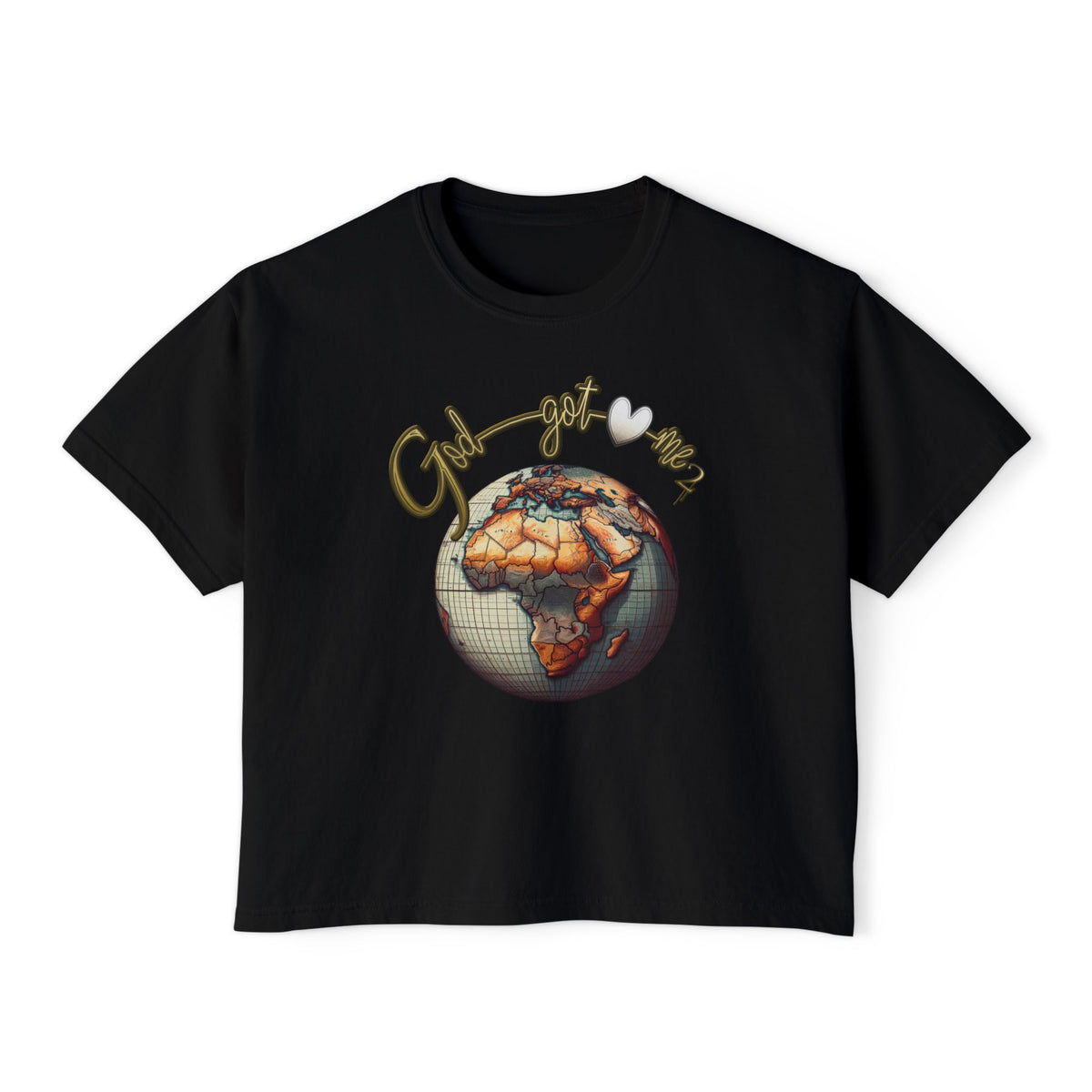 Boxy Tee - Godgotme2 Globe Design