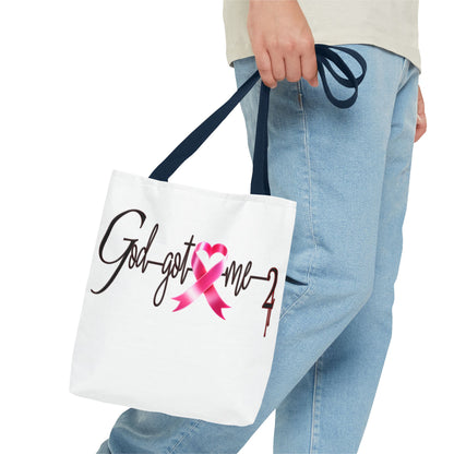 God Got Me2 Cancer Awareness Tote Bag