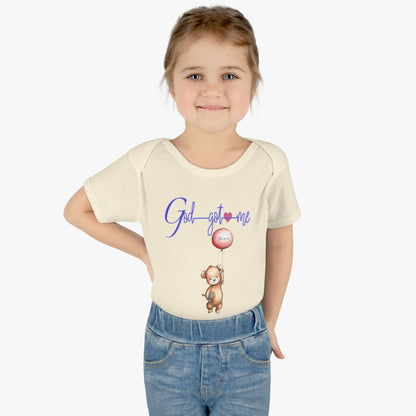 God Got Me Infant Baby Rib Bodysuit