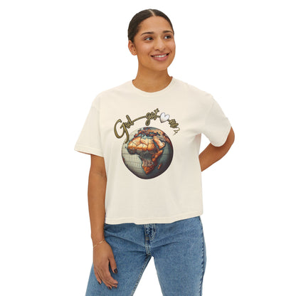 Boxy Tee - Godgotme2 Globe Design