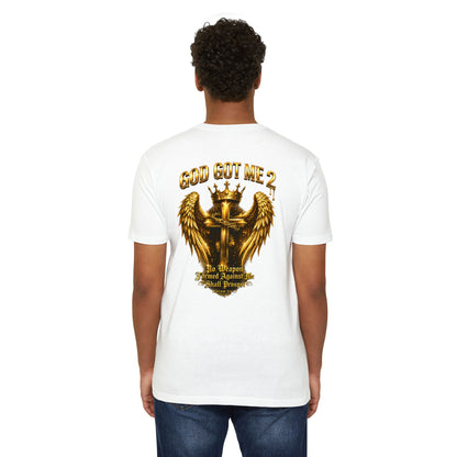 God Got Me 2 T-Shirt — Patriotic Heart Graphic Tee
