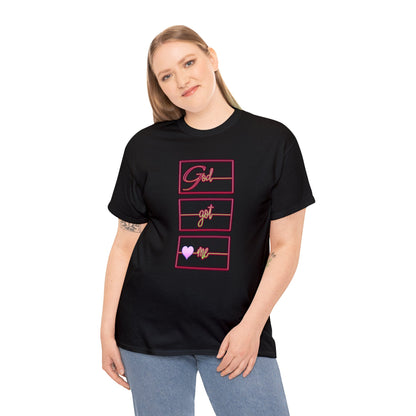 God Got Me Heavy Cotton T-shirt