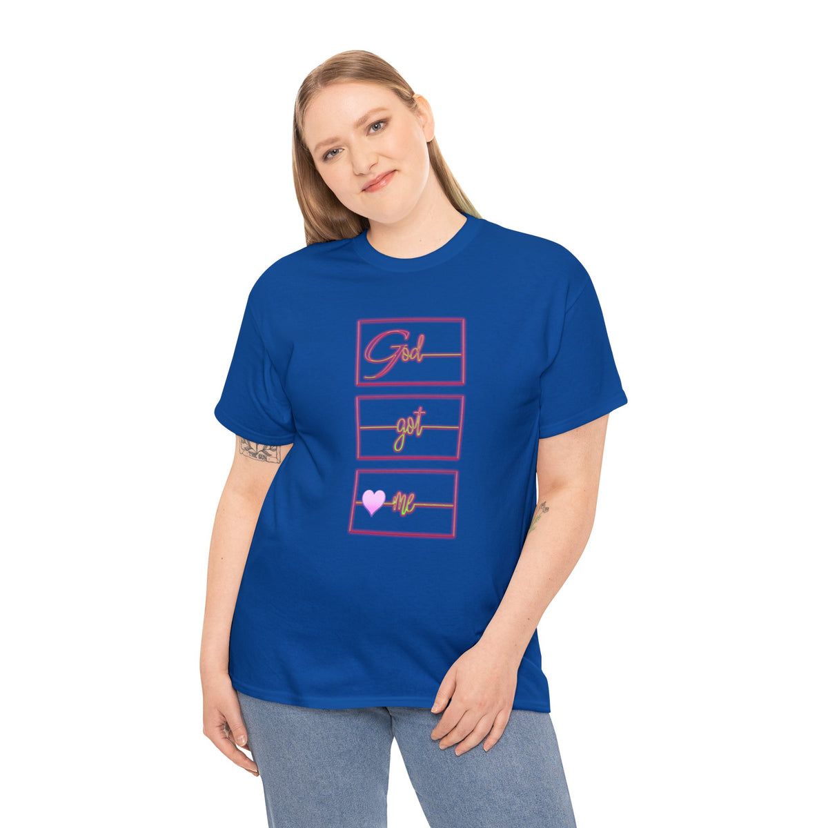 God Got Me Heavy Cotton T-shirt