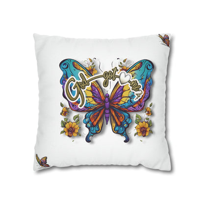 God Got Me2 Spun Polyester Square Pillow Case