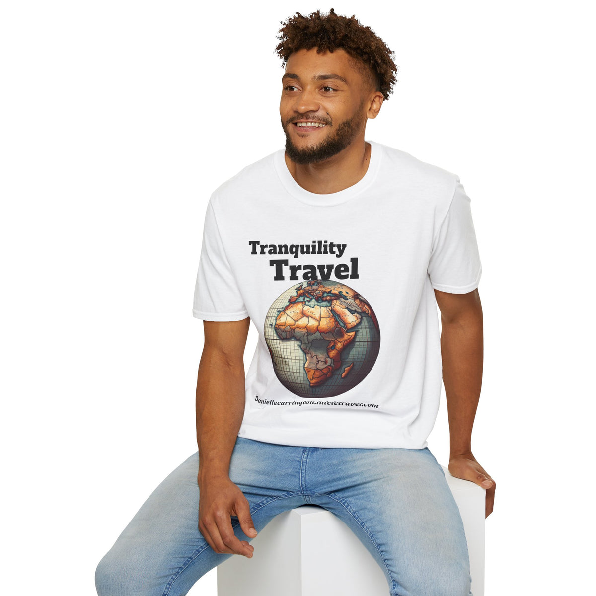 Tranquility Travel Unisex Softstyle T-Shirt, Vacation Shirt, Travel Apparel, Adventure Tee, Gift for Travelers, Relaxation Wear