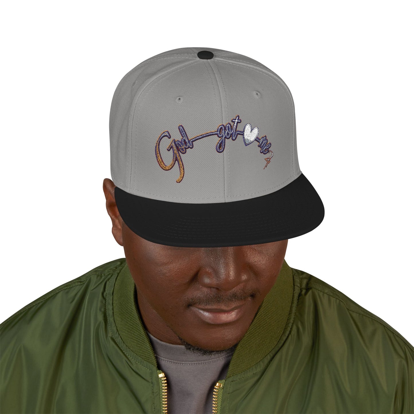 Snapback Embroidery - 'The God Got Me2' Embroidered Hat