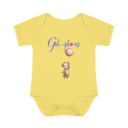 God Got Me Infant Baby Rib Bodysuit
