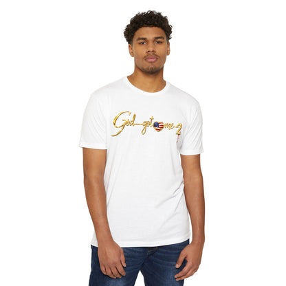 God Got Me 2 T-Shirt — Patriotic Heart Graphic Tee