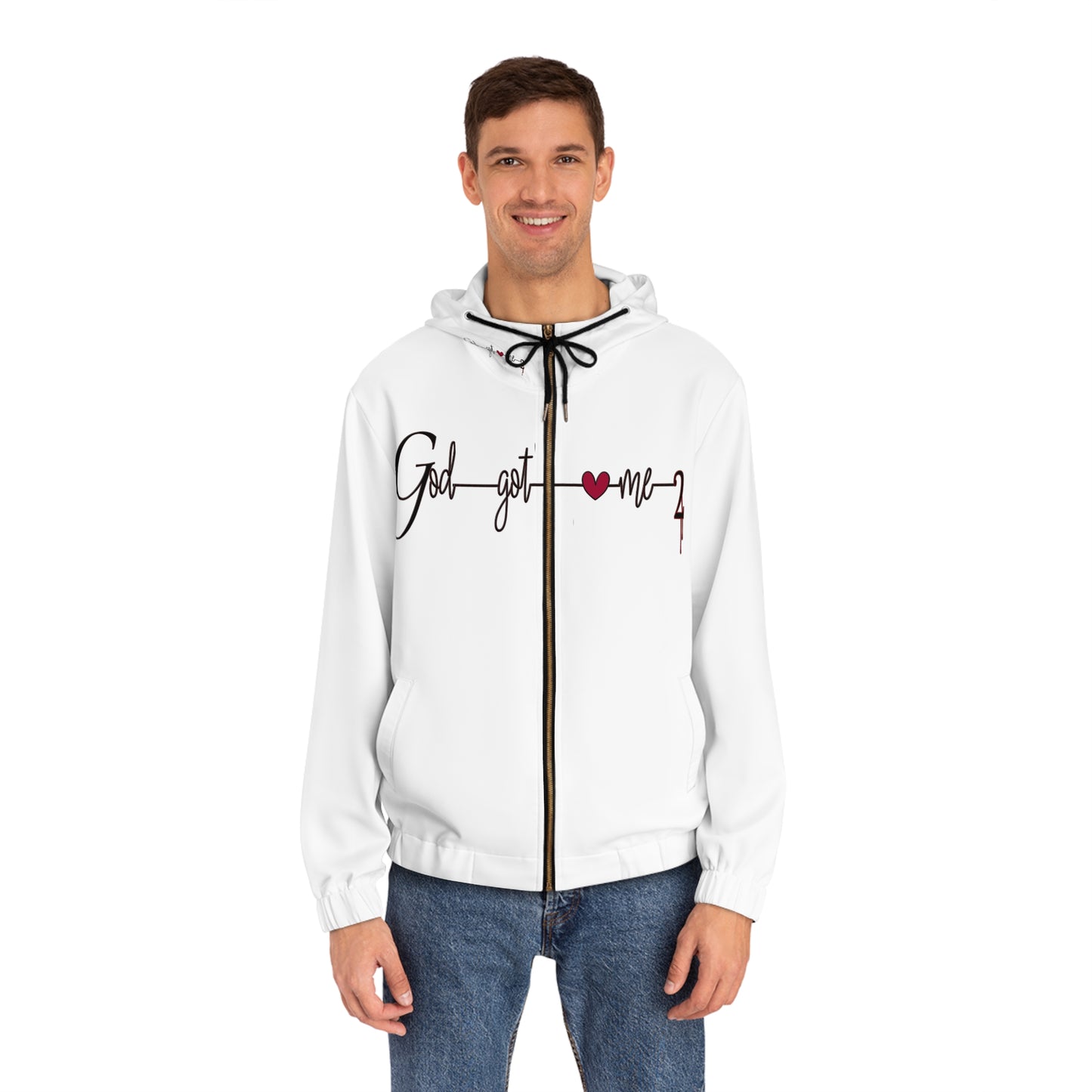 God Got Me2 Men's Full-Zip Hoodie (AOP)