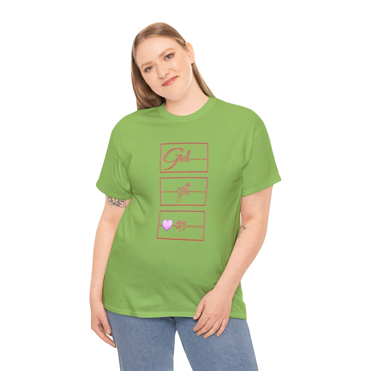 God Got Me Heavy Cotton T-shirt