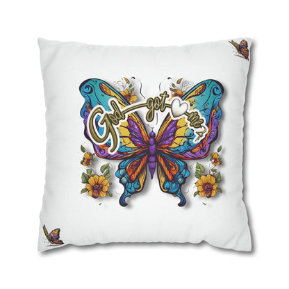 God Got Me2 Spun Polyester Square Pillow Case