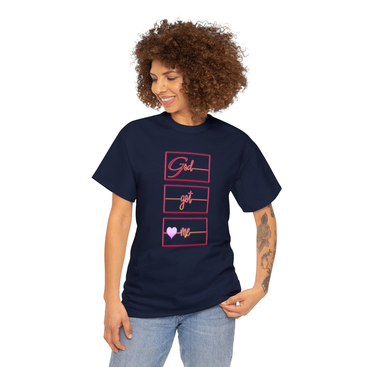 God Got Me Heavy Cotton T-shirt