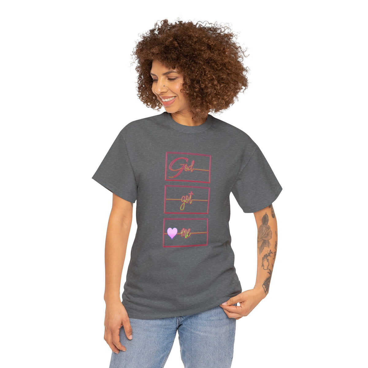 God Got Me Heavy Cotton T-shirt