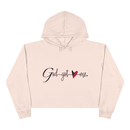 God Got Me Crop Hoodie