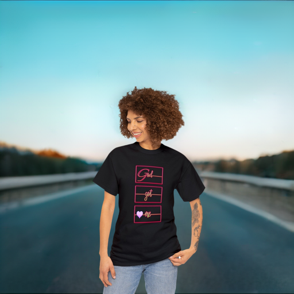 God Got Me Heavy Cotton T-shirt